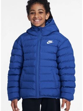 Nike Blue Hooded Puffer Jacket